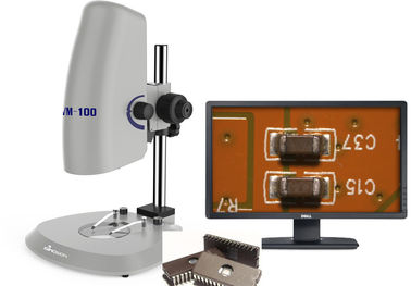 China Imagem do espaço livre da ampliação da iluminação do diodo emissor de luz microscópio video da medida da grande com câmera fornecedor