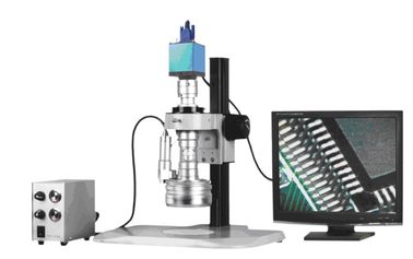 China microscópio video motorizado de alta potência do zumbido 3D com anel ajustável incorporado do diodo emissor de luz fornecedor